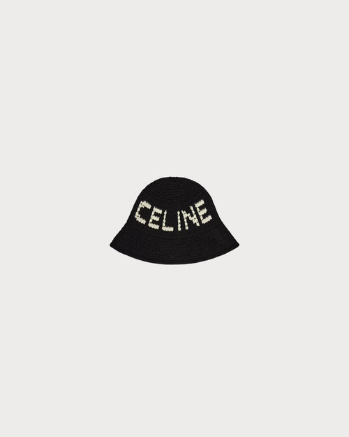 CELINE Beanie in crocheted cotton | Celine Beanie (black)