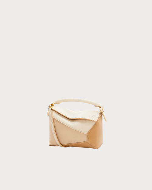 LOEWE Mini Puzzle Bag | 羅意威 迷你手袋 (米色拼色)