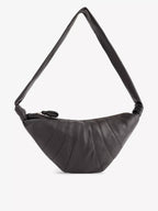 LEMAIRE Men's Croissant Medium Leather Cross-Body Bag | Men's Handbag (Dark Brown)