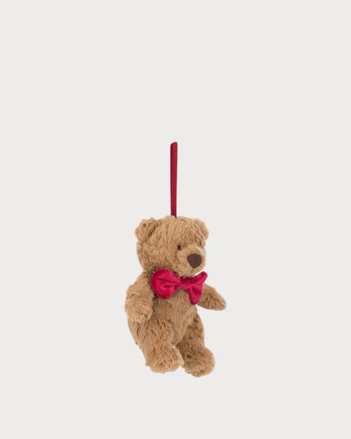 JELLYCAT Bartholomew Bear Tree Decoration | Bartholomew Bear Christmas Tree Ornament (Brown)