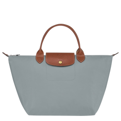 LONGCHAMP Le Pliage Original M Handbag | 瓏驤 短帶手提袋 (Steel)