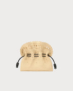 LOEWE Medium Flamenco Raffia Clutch | LOEWE Straw Bag (Brown)