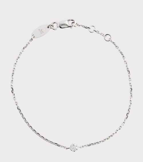 REDLINE Illusion White Gold and Diamond Chain Bracelet(White Gold)