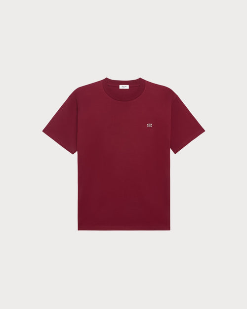 CELINE (M) Triomphe Loose T-Shirt Cotton Jersey(Many)