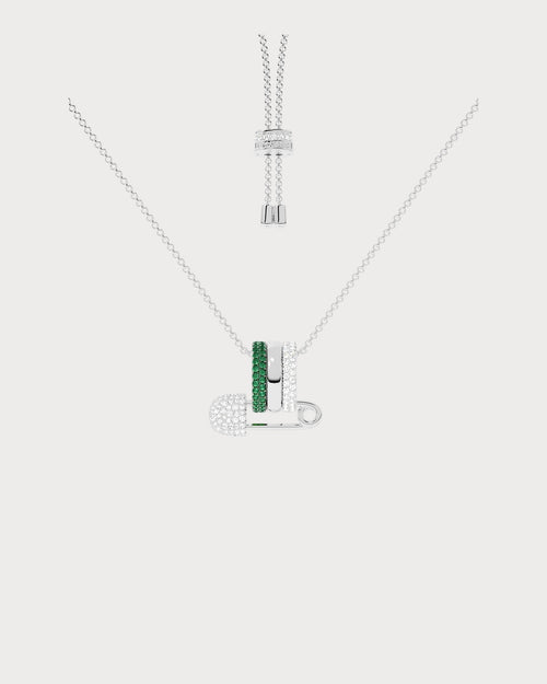 APM MONACO AC6952XKG Safety Pin Adjustable Necklace Sterling Silver(3 Colors)