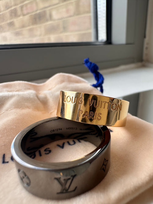 LOUIS VUITTON M00513 LV Instinct Set of 2 Rings(Gold/Grey)