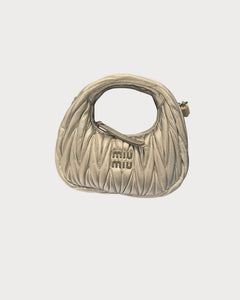 MIU MIU Mini Hobo Bag | 繆繆 迷你手袋 (銀色)