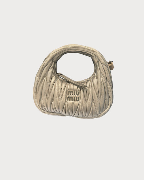 MIU MIU Mini Hobo Bag | 繆繆 迷你手袋 (銀色)