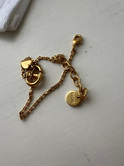 CHRISTIAN DIOR CD Navy Bracelet | 迪奧 手鏈 (金色)
