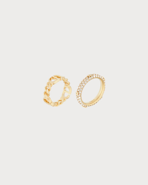 CHRISTIAN DIOR Petit CD Ring Set | Dior ring set (gold)