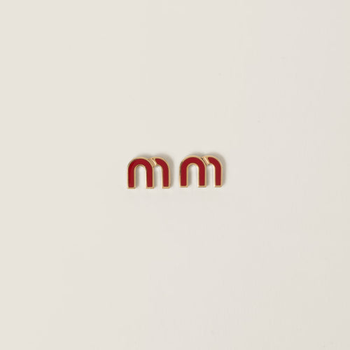 أقراط ميو ميو المعدنية المطلية بالمينا | أقراط ميو ميو (متعددة الألوان)