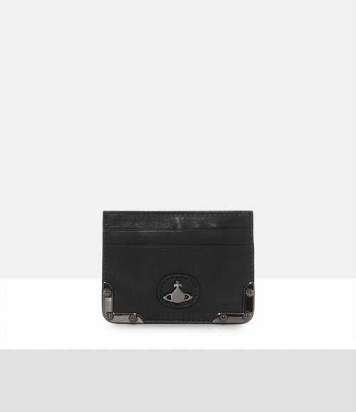 VIVIENNE WESTWOOD Men's Orb Grained Leather Card Holder | 西太后 男仕卡套 (黑色)