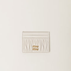 MIU MIU Matelasse Nappa Leather Card Holder | 繆繆 卡套 (White)