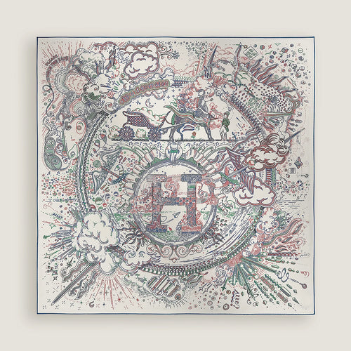 وشاح HERMES Please Hold The Line 90 | وشاح حرير Hermès (متعدد الألوان)