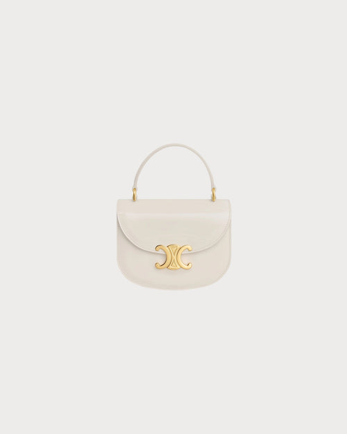 CELINE Mini Besace Clea in Patent Calfskin | 賽琳 漆面牛皮革手袋 (迷你/White Cotton)
