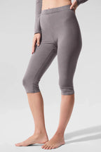 ALO YOGA Washed Soft High - Waist Iconic 90's Capri | 水洗高腰七分緊身褲 (多色) - LondonKelly 英國名牌代購