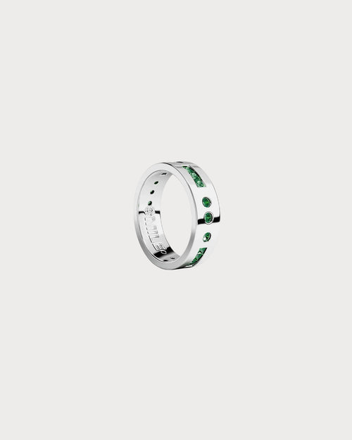 APM MONACO A21436KG Green Smile Morse Code Ring | 綠色摩斯密碼戒指 (銀色) - LondonKelly 英國名牌代購