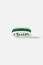 APM MONACO A22334XKG Green Pave Ring | 綠色鑲石戒指 (銀色) - LondonKelly 英國名牌代購