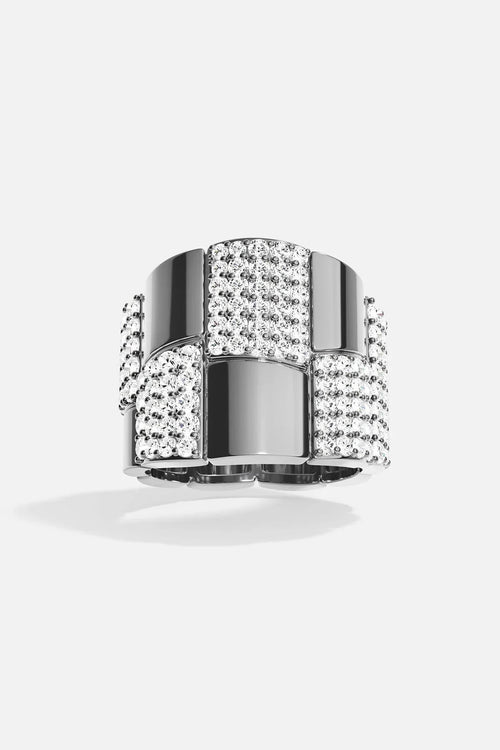 APM MONACO A23717XBR Statement Pave Ring | 個性鑲石戒指 (深灰色) - LondonKelly 英國名牌代購
