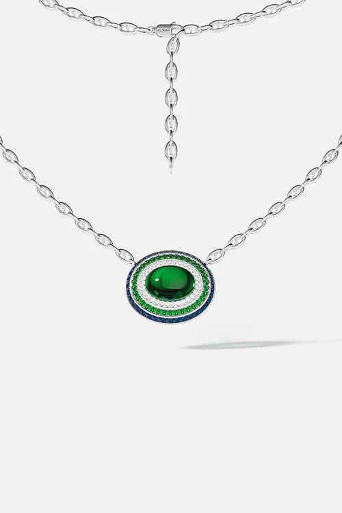APM MONACO AC8134M Bold Green and Blue Chain Necklace | 粗款綠藍鏈條頸鏈 (綠色) - LondonKelly 英國名牌代購