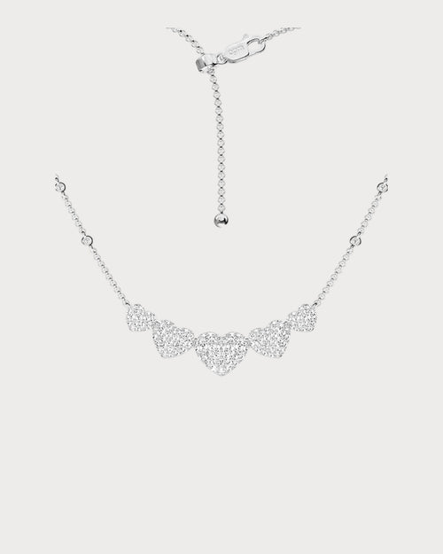 APM MONACO AC8231OX Multi - Heart Adjustable Necklace | 多心形可調式項鍊 (銀色) - LondonKelly 英國名牌代購
