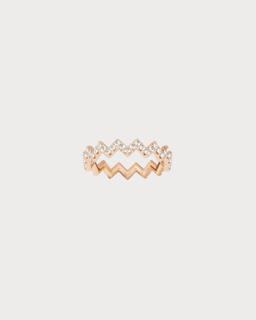 APM MONACO P17931OX Up and Down Ring 18K Rose Gold Plated | 18K 玫瑰金電鍍戒指 (玫瑰金) - LondonKelly 英國名牌代購