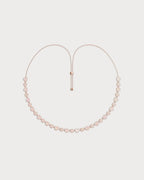 APM MONACO PC5834XNAC Pink Nacre Heart & Dot Adjustable Necklace | 粉色珍珠母心形與圓點可調式頸鏈 (玫瑰金) - LondonKelly 英國名牌代購