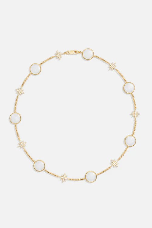 APM MONACO YC7934XNA White Nacre Meteorites Choker | 白色珍珠母頸鏈 (金色) - LondonKelly 英國名牌代購