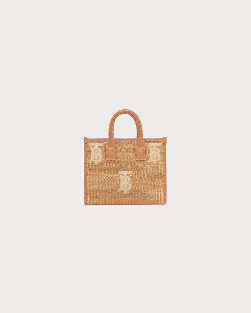 BURBERRY Mini Freya Tote | 博柏利 草編袋 (迷你/啡色)