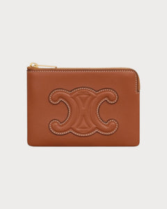 CELINE Coin and Card Pouch Cuir Triomphe | 賽琳 卡套 (Tan)