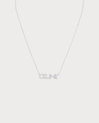 CELINE Monochroms Strass Necklace Brass(Silver) - LONDONKELLY 英國名牌代購
