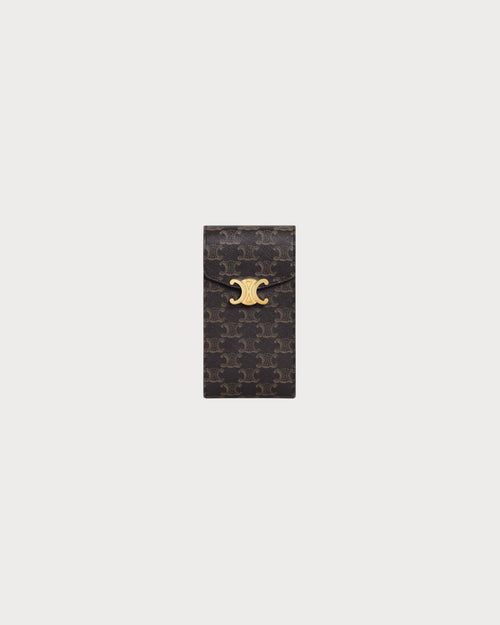 CELINE Triomphe Phone Pouch | 賽琳 電話袋 (啡色老花) - LondonKelly 英國名牌代購