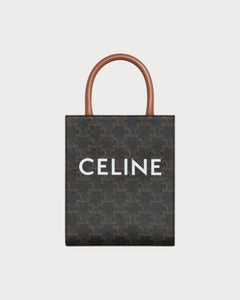 CELINE Vertical Cabas Canvas Tan Triomphe Canvas(Mini/2 Colors) - LONDONKELLY 英國名牌代購