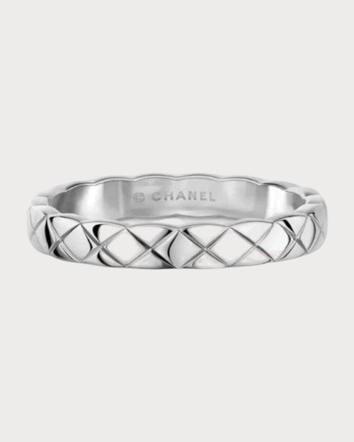 CHANEL J11793 Coco Crush Ring Quilted Motif Mini & 18K White Gold | 香奈兒 戒指 (多色) - LONDONKELLY 英國名牌代購