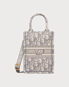 CHRISTIAN DIOR Mini Book Tote Phone Bag | 迪奧 迷你手機袋 (藍色老花) - LONDONKELLY 英國名牌代購
