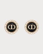 CHRISTIAN DIOR Petit CD Baroque Stud Earrings Gold - Finish Metal | 迪奧 耳環 (多色) - LONDONKELLY 英國名牌代購