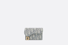 CHRISTIAN DIOR Saddle Flap Card Holder | 迪奧 卡套 (藍色老花) - LondonKelly 英國名牌代購