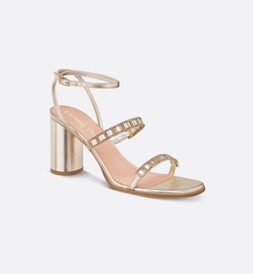 CHRISTIAN DIOR Women's Diorissime Heeled Sandal | 迪奧 高跟涼鞋 (金色) - LondonKelly 英國名牌代購