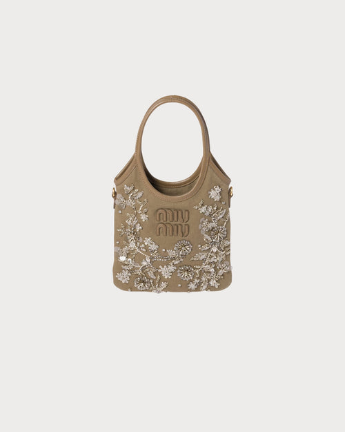 MIU MIU IVY Embroidered Gabardine Bag Cotton(3 Colors)