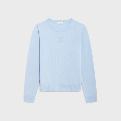 CELINE Neck Sweater in heritage Cashmere Baby Blue | 賽琳 傳承羊絨圓領毛衣(嬰兒藍)