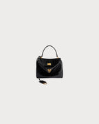 BALENCIAGA (W) Rodeo Handbag Crocodile Embossed (Black/Mini)