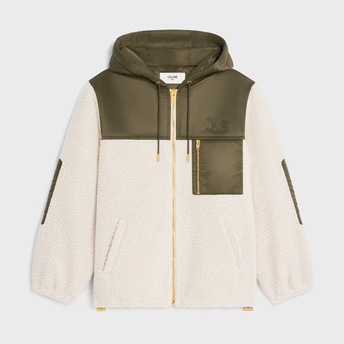 CELINE Fleece Jacket in Fur-Effect Cashmere | 賽琳 毛絨感羊絨外套(米灰色/卡其色)