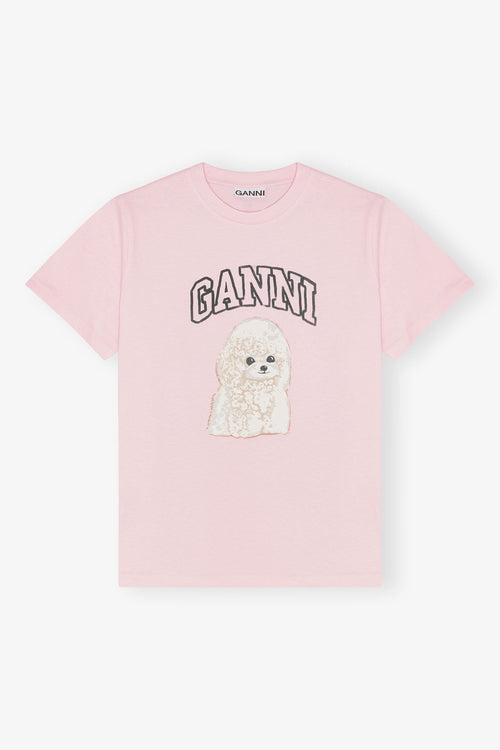GANNI Pink Poodle Print T-shirt | 短袖貴賓狗T恤 (粉紅色) - LondonKelly 英國名牌代購