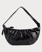 LEMAIRE Men's Croissant Large Coated - Cotton Crossbody Bag | 男仕手袋 (黑色) - LONDONKELLY 英國名牌代購