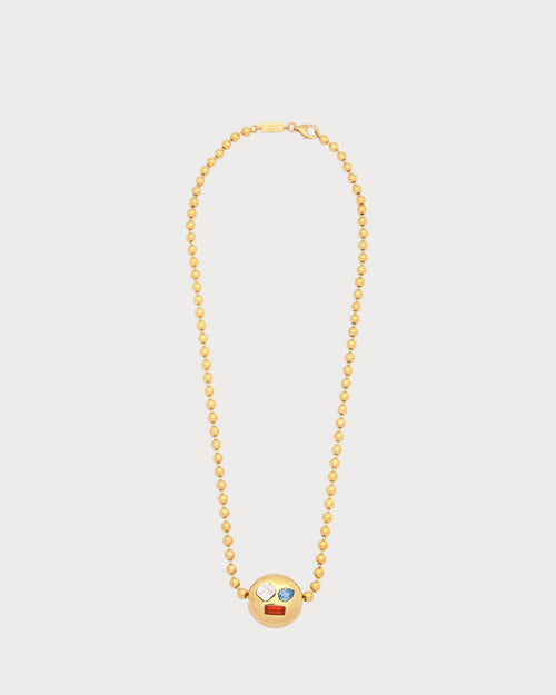 LOEWE Anagram Pebble Necklace in Sterling Silver and Crystals | 羅意威 頸鏈 (多色) - LondonKelly 英國名牌代購