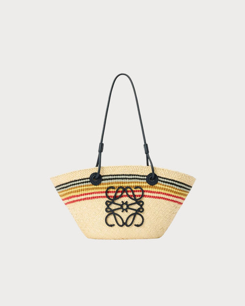 Loewe Small Anagram basket in Iraca Palm and Calfskin | 羅意威 草編袋 (啡色) - LondonKelly 英國名牌代購