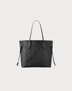 LOUIS VUITTON M45685 Neverfull MM Tote Bag Monogram Empreinte Leather | 路易威登 手提袋 (Black)