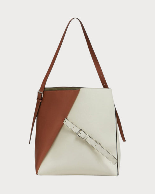 MARNI Brown and White Leather Reverse Hobo Bag | 瑪尼 腋下袋 (啡白色) - LondonKelly 英國名牌代購
