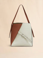 MARNI Brown and White Leather Reverse Hobo Bag | 瑪尼 腋下袋 (啡白色) - LondonKelly 英國名牌代購