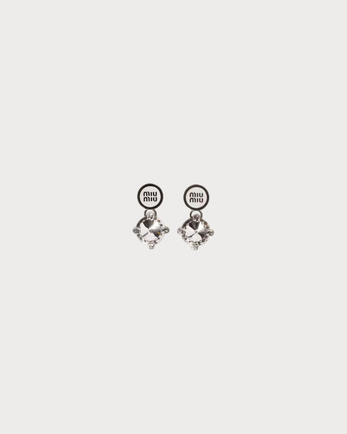MIU MIU Metal Earrings with Crystals | 繆繆 耳環 (多色) - LondonKelly 英國名牌代購